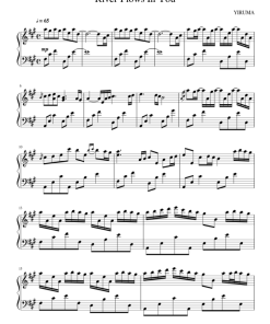 river flows in you piano sheet