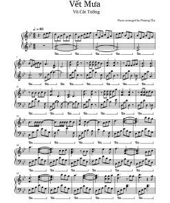 Vết Mưa Piano Sheet