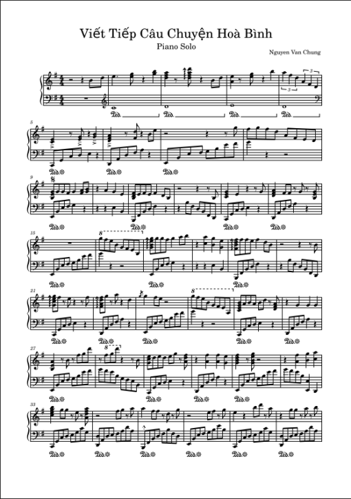 Viết Tiếp Câu Chuyện Hoà Bình_Piano Solo