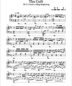 Thu cuối piano sheet