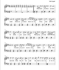 All Of Me Piano sheet